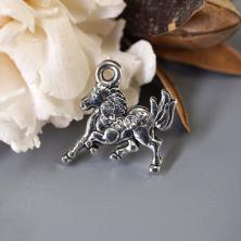 Подвеска двустронняя "Лошадь" 14*15мм арт.ИВ-674 серебро