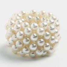 Резинка для волос с жемчугом арт.7162606 молочный