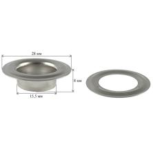 Люверсы №31 d15,5*28мм h8мм никель