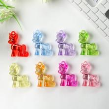 Набор подвесок пластик "Единорожка" 34*41*11мм арт.4568916 ассорти (8шт)