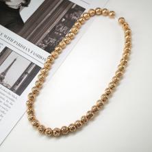 Бусины "Лава гальв" 8мм 38см ИВ-824 зол. (47б)