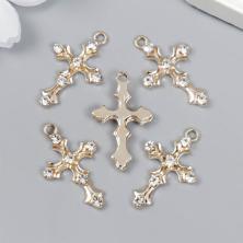 Подвеска металл "Крест" 25*17мм арт.5479936 золото