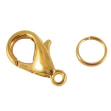 Карабин для бижутерии 14*8мм с кольцом арт.ФУ-11827