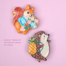Декор "Зверята" акрил 32-35мм арт.ИВ-1060 микс