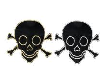 Термоаппликация "Череп" 74*69мм арт.904 черный/микс