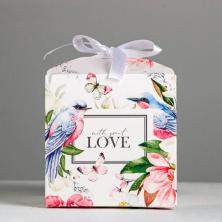 Коробка складная "Love" 12*12*12см арт.4967919