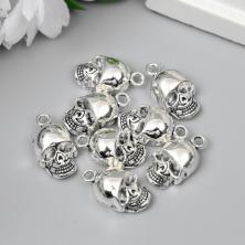 Подвеска "Череп" 12*11мм арт.7006374 серебро