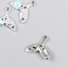 Подвеска "Хвост русалки" 20*20мм арт.9418741 серебро