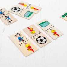 Игра настольная домино "Футбол" 15*9*4см арт.3614066 (28 деталей)