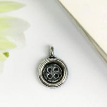 Подвеска "Пуговка" 10мм арт.4290370 серебро