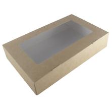 Коробка крафт с окошком 20*12*4см "ECO TABOX" арт.01649