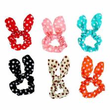 Резинка для волос "Орбита" с ушками горох арт.1366344 микс