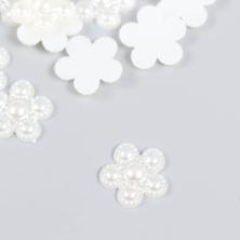 Кабошон "Цветок" 17*17мм арт.4568910 белый (20шт)