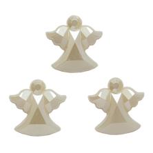 Декор пластик "Ангел" 16*16мм арт.7721683 молочный (20шт)