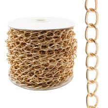 Цепь металл 15*10*1,5мм арт.С-15 золото