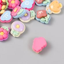 Кабошон "Цветы" 15*17мм арт.9517187 ассорти