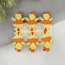 Прищепки "Веселые человечки" 48*6мм арт.154183 микс (6шт)