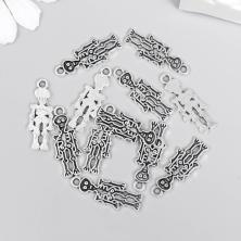 Подвеска "Скелетик" 25*8мм арт.7586222 серебро