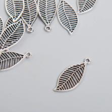 Подвеска "Лист" 27*11мм арт.9241871 серебро