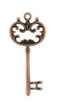Подвеска "Ключ" 30*67мм арт.MFP-11 ант.медь