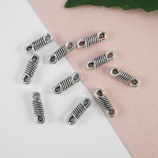 Коннектор "Узел" 14*4мм отв-е d-2мм арт.302-777 серебро