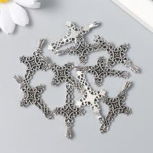 Подвеска "Крест" 21*38мм арт.9604924 серебро