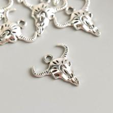 Подвеска "Череп буйвола" 21*20мм арт.5037691 серебро