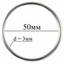 Кольцо металл 50*3мм никель