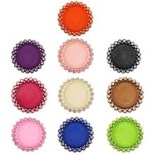 Основа для кабошонов пластик "Круг" 33/25мм со стразами арт.SF-008 ассорти