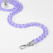 Цепочка для сумки пластик 68см d-15*21мм арт.7608532 сиреневый/серебро
