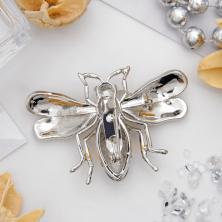 Брошь эмаль "Пчела" 55*35мм арт.3724028 серебро/микс