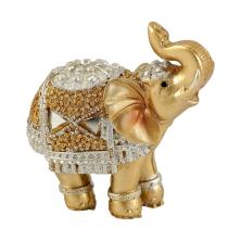 Сувенир полистоун "Слон" 9,2*7см арт.ФУ-11984 золото