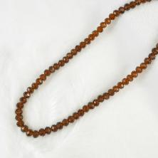 Бусины граненые "Рондель" 8*6мм 44см арт.SF-660 т.коричневый-117