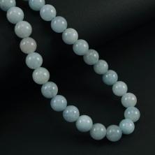Бусины "Агат" 10мм 37см арт.SF-7592 св.голубой-75 (40бусин)