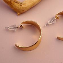 Серьги полукольцо 2см металл арт.ИВ-1033/3 зол.