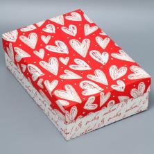Коробка "Сердца" 30*20*9см арт.9236545