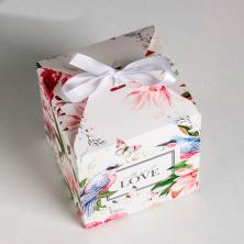 Коробка складная "Love" 12*12*12см арт.4967919