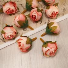 Бутон "Пион" 3см арт.ИВ-456 корал.меланж