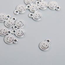 Подвеска "Смайл" 16*13мм арт.9241853 серебро